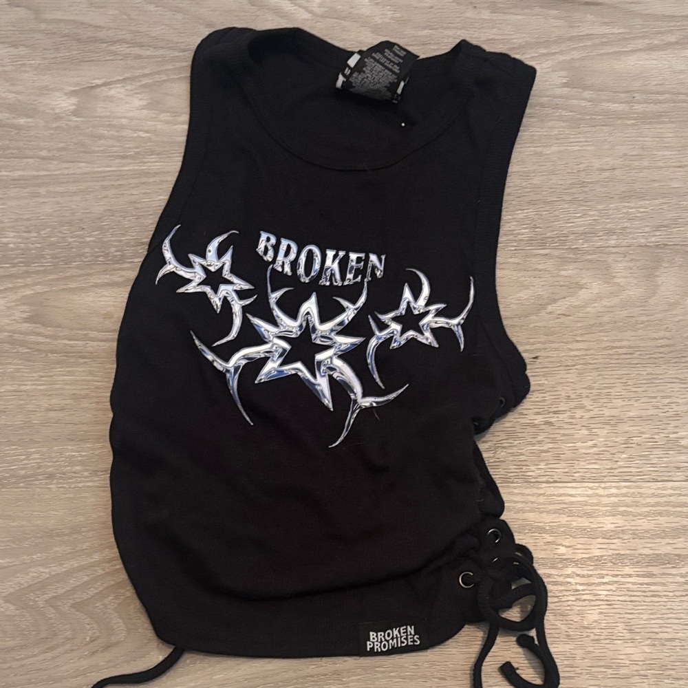 Black Crop Top Y2K